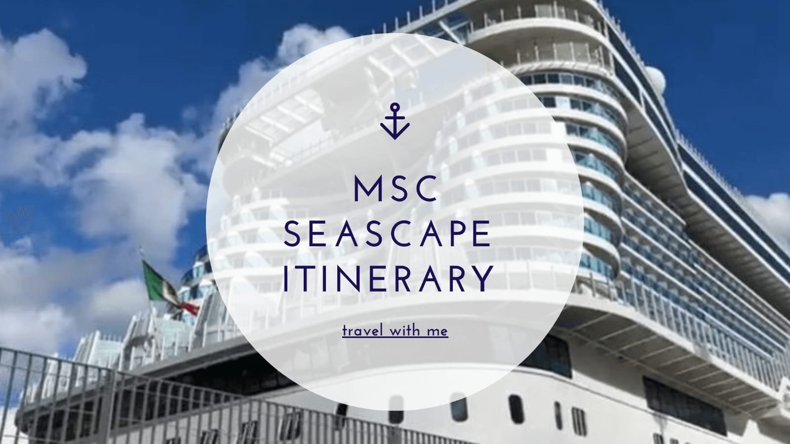 MSC seascape itinerary